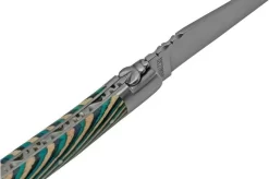 Laguiole En Aubrac Samba Turquoise L0212SATIF Turquoise Samba Wood, Matt, Laguiole Pocket Knife, 12 Cm -Knife Shop AUL0212SATIF 06 laguioleaubrac