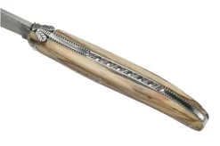 Laguiole En Aubrac Le Perlé 12 Cm L0512WA6J3DB Balbach Damast Full Handle Beech Wood -Knife Shop AUL0512WA6J3DB 07 laguioleaubrac