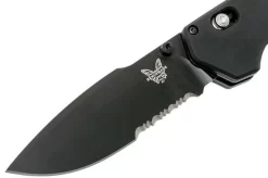 Benchmade Vallation 407SBK Serrated Black Blade, Pocket Knife -Knife Shop BE407SBK 03 benchmade be407sbk 03
