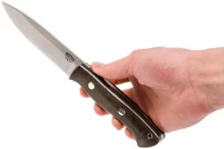 Bark River Aurora 3V, Green Canvas Micarta Bushcraft Knife -Knife Shop BRK06 122 3VGRC 07 bark river brk06 122 3vgrc 07