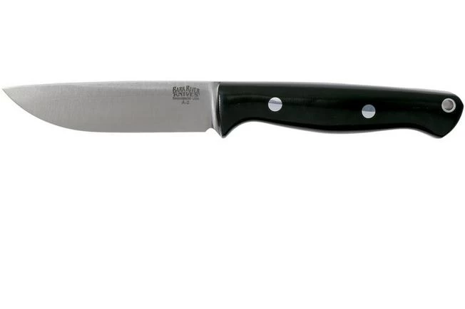 Bark River Gunny A2, Black Canvas Micarta, Rampless Bushcraft Knife