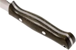 Bark River Gunny Scandi CPM 3V, Green Canvas Micarta, Brown Sheath -Knife Shop BRK07 024GNC 04 bark river brk07 024gnc 04