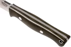 Bark River Gunny Scandi CPM 3V, Green Canvas Micarta, Brown Sheath -Knife Shop BRK07 024GNC 05 bark river brk07 024gnc 05