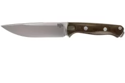 Bark River Bravo Vortex A2 Jimped, Green Canvas Micarta, Brown Sheath