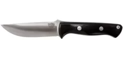 Bark River Bravo 1 LT CPM 3V, Black Canvas Micarta, Brown Sheath