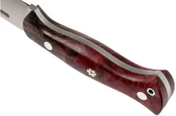 Bark River Cub CPM 3V, Hellfire Maple Burl, Mosaic Pin Bushcraft Knife -Knife Shop BRK08 221HFM 04 bark river