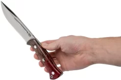 Bark River Cub CPM 3V, Hellfire Maple Burl, Mosaic Pin Bushcraft Knife -Knife Shop BRK08 221HFM 06 bark river