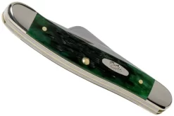 Case Medium Stockman Pocket Worn Bermuda Green Bone, Peach Seed Jig, 09721, 6318 SS Pocket Knife -Knife Shop CE09721 04 case