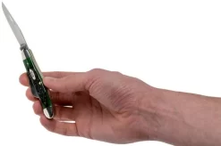Case Medium Stockman Pocket Worn Bermuda Green Bone, Peach Seed Jig, 09721, 6318 SS Pocket Knife -Knife Shop CE09721 05 case