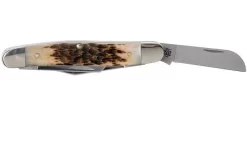 Case Stockman Amber Jigged Bone, 00128, 6347 SS Pocket Knife -Knife Shop CE128 04 case ce128 04