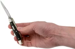 Case Medium Stockman Rough Black Synthetic, 18222, 6318 SS Pocket Knife -Knife Shop CE18222 05 case