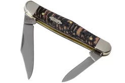 Case Half Whittler Black Sycamore Wood, 25571, 7208 SS Pocket Knife