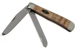 Case Trapper Natural Curly Maple Smooth, 25940, 7254 SS Pocket Knife