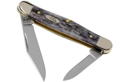 Case Half Whittler Pocket Worn Grey Bone, Crandall Jig, 58416, 6208 CV Pocket Knife