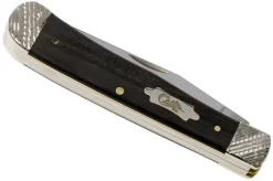 Case Trapper Ebony Wood, Worked Bolsters, 59670, 7254 SS Pocket Knife -Knife Shop CE59670 04 case