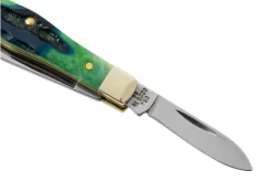 Case Small Swell Center Jack, Hunter Green Bone, Deep Canyon, 75837, 6225 1/2 SS, Pocket Knife -Knife Shop CE75837 04 case