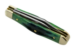 Case Small Swell Center Jack, Hunter Green Bone, Deep Canyon, 75837, 6225 1/2 SS, Pocket Knife -Knife Shop CE75837 06 case