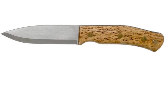 Casström No. 10 Swedish Forest Knife Curly Birch, K720 Scandi Grind 13124 Bushcraft Knife