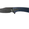 Civivi Dogma C2014DS-2 Damascus, Carbon Fibre & Blue G10 Pocket Knife