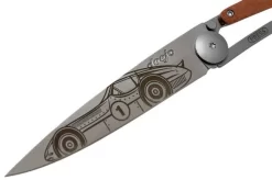 Deejo Tattoo 37g, Coralwood, Racing Car 1CB000062 Pocket Knife -Knife Shop DJ1CB000062 03 deejo