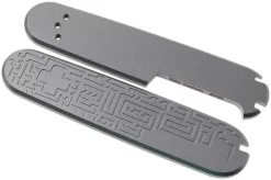 Daily Customs 91.2+ Labyrinth Pattern, Titanium P10009000 Victorinox Scales