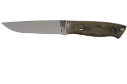 EnZo Trapper 115 - Elmax Flat - Green Canvas Micarta - 2067 With Firesteel