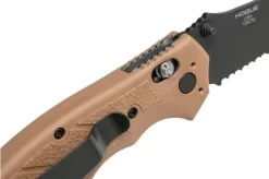 Heckler & Koch Exemplar 54153 Dark Earth Serrated, Pocket Knife -Knife Shop HE54153 06 hecklerkoch