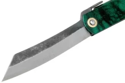 Higonokami Pocket Knife 7.3 Cm HIGOCJB, Blue Paper Steel, Jade Black Green Glitter Enamel -Knife Shop KT HIGOCJB 03 higonokami