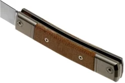 Lionsteel BestMan BM2 CVN Natural Canvas Micarta Slipjoint Pocket Knife -Knife Shop LI BM2 CVN 05 lionsteel