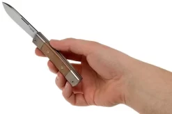 Lionsteel BestMan BM2 CVN Natural Canvas Micarta Slipjoint Pocket Knife -Knife Shop LI BM2 CVN 08 lionsteel