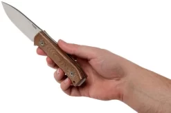 LionSteel M4-CVN M390, Natural Canvas Micarta -Knife Shop LI M4 CVN 06 lionsteel