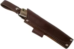 LT Wright Gary Wines Bushcrafter, O1, Matte Green Micarta, Red Liners, Leather Sheath, Bushcraft Knife -Knife Shop LT GWB GM RL LS 06 lt wright