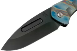 Medford Praetorian Slim, S35VN PVD, Drop Point, Faced & Flamed Blue Handles Pocket Knife -Knife Shop MF 20 PS 02 03 medford