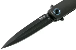 MKM Flame Dagger FL02-TDSW Dark Stonewashed Titanium Pocket Knife, Michael Zieba Design -Knife Shop MMK FL02 TDSW 03 mkm knives