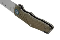 MKM Root RT-GC Satin Green Canvas Micarta Pocket Knife, Jens Anso Design -Knife Shop MMK RT GC 04 mkm