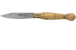Nontron No. 22 Turning Ferrule, Boxwood, Ball Shape NN22BO Pocket Knife