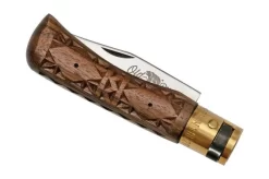 Old Bear Classical Carved Walnut XS, 9307-15-LNI Pocket Knife -Knife Shop OB9307 15 LNI 04 oldbear