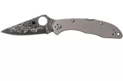 Spyderco Delica 4 Titanium Damascus C11TIPD Pocket Knife