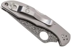 Spyderco Delica 4 Titanium Damascus C11TIPD Pocket Knife -Knife Shop SPC11TIPD 04 spyderco spc11tipd 04