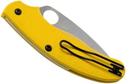 Spyderco UK Penknife Salt LC200N C94PYL Yellow Pocket Knife -Knife Shop SPC94PYL 04 spyderco