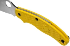 Spyderco UK Penknife Salt LC200N C94PYL Yellow Pocket Knife -Knife Shop SPC94PYL 07 spyderco