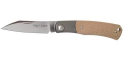 Viper Hug V5992CN Natural Canvas Micarta Pocket Knife, Sacha Thiel Design