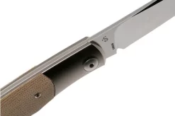 Viper Hug 2 V5994CN Natural Canvas Micarta Pocket Knife, Sacha Thiel Design -Knife Shop VPV5994CN 06 viper