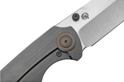 WE Knife Thug XL, WKWE20028D-2, Shredded Carbonfiber, Grey Titanium, Satin CPM-20CV Pocket Knife -Knife Shop WKWE20028E 0 05 weknife