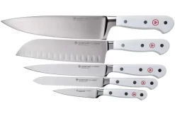 Wüsthof Classic White 5-piece Knife Set Version Santoku Including Block, 1090270501 -Knife Shop WU1090270501 05 wusthof v202106