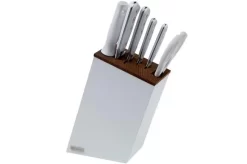 Wüsthof Classic Knife Set 6-pieces White "bread Knife Version" With Slim Knife Block